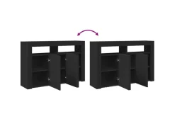 Hot vidaXL Sideboard 116 x 30 x 75 cm Holzwerkstoff 3333877 Schwarz