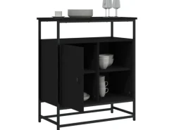 Online vidaXL Sideboard 69x35x80 cm Holzwerkstoff 835544 Schwarz