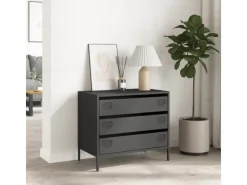 Clearance vidaXL Sideboard 68x39x58,5 cm Kaltgewalzter Stahl 851292 Schwarz