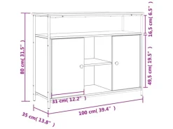 vidaXL Sideboard 100x35x80 cm Holzwerkstoff 835499