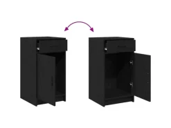 vidaXL Sideboard Schwarze Eiche 40 x 40,5 x 75 cm Holzwerkstoff 865065