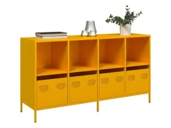 vidaXL Sideboard Senf 135x39x73,5 cm Kaltgewalzter Stahl 3307164