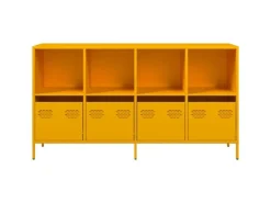 vidaXL Sideboard Senf 135x39x73,5 cm Kaltgewalzter Stahl 3307164