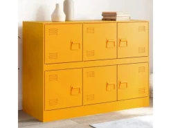 Online vidaXL Sideboard Senf 99x39x73 cm Stahl 841796 Gelb