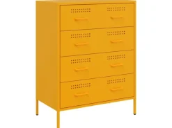 vidaXL Sideboard Senf 68x39x89 cm Stahl 842985