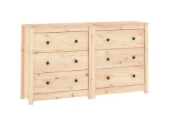 vidaXL Sideboard 140x35x80 cm Massivholz Kiefer 3114079