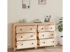 vidaXL Sideboard 140x35x80 cm Massivholz Kiefer 3114079