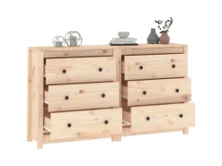 vidaXL Sideboard 140x35x80 cm Massivholz Kiefer 3114079