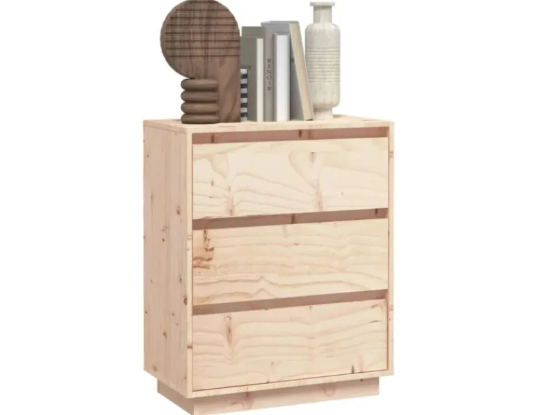 Sale vidaXL Sideboard 60x34x75 cm Massivholz Kiefer 813360 Natur