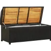 Clearance vidaXL Sitzbank mit Stauraum 120 cm Poly Rattan Schwarz
