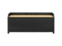 Clearance vidaXL Sitzbank mit Stauraum 120 cm Poly Rattan Schwarz