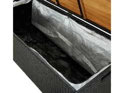 Clearance vidaXL Sitzbank mit Stauraum 120 cm Poly Rattan Schwarz