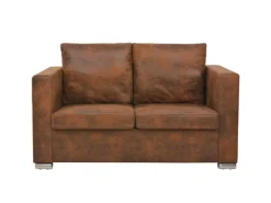 vidaXL 2-Sitzer Sofa 137 x 73 x 82 cm Künstliches Wildleder