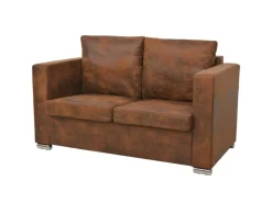 vidaXL 2-Sitzer Sofa 137 x 73 x 82 cm Künstliches Wildleder