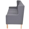 vidaXL 3-Sitzer Sofa Stoff Grau
