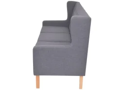 vidaXL 3-Sitzer Sofa Stoff Grau