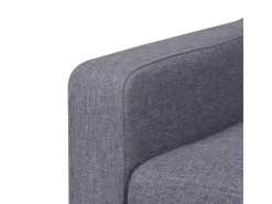 vidaXL 3-Sitzer Sofa Stoff Grau