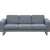vidaXL 3-Sitzer Sofa Stoff Hellgrau