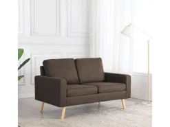 vidaXL 2-Sitzer-Sofa Braun Stoff