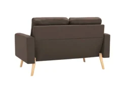vidaXL 2-Sitzer-Sofa Braun Stoff