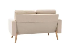 Clearance vidaXL 2-Sitzer-Sofa Creme Stoff