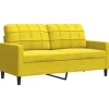 vidaXL 2-Sitzer-Sofa Gelb 140 cm Samt 2153265