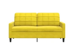 vidaXL 2-Sitzer-Sofa Gelb 140 cm Samt 2153265