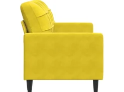 vidaXL 2-Sitzer-Sofa Gelb 140 cm Samt 2153265