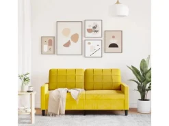 vidaXL 2-Sitzer-Sofa Gelb 140 cm Samt 2153265