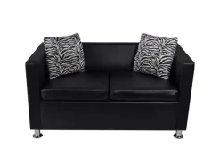 vidaXL 2-Sitzer-Sofa Kunstleder Schwarz Modell 1