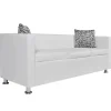 Discount vidaXL 3-Sitzer-Sofa Kunstleder Weiß