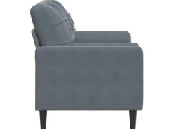 vidaXL 2-Sitzer-Sofa mit Zierkissen Dunkelgrau 140 cm Samt 2150046