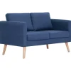 vidaXL 2-Sitzer-Sofa Stoff Blau Modell 2