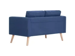 vidaXL 2-Sitzer-Sofa Stoff Blau Modell 2