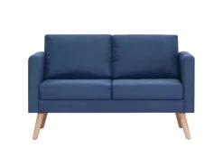 vidaXL 2-Sitzer-Sofa Stoff Blau Modell 2