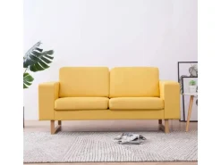 vidaXL 2-Sitzer-Sofa Stoff Gelb Modell 2