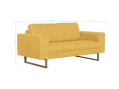 vidaXL 2-Sitzer-Sofa Stoff Gelb Modell 2