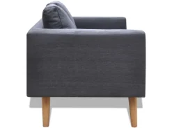 vidaXL Sofa 2-Sitzer Stoff Dunkelgrau