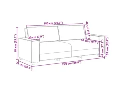 Hot vidaXL Sofa-Set 3-Tlg Leinenmischgewebe 3324610 Dunkelgrau
