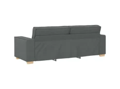 Hot vidaXL Sofa-Set 3-Tlg Leinenmischgewebe 3324610 Dunkelgrau