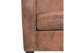 New vidaXL Sofa-Set 2-Tlg Kunstleder in Wildleder-Optik Braun