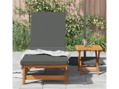 vidaXL Sonnenliege mit Rädern und Kissen Massivholz 4105536