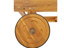 vidaXL Sonnenliege mit Rädern und Kissen Massivholz 4105536