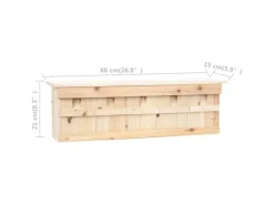 vidaXL Spatzenhaus 5-fach 68x15x21 cm Tannenholz