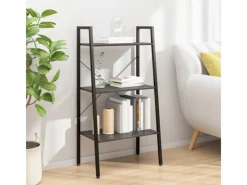 Best vidaXL Standregal mit 3 Böden Schwarz 56x35x108 cm