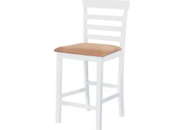 vidaXL Stehtisch und 4 Barhocker Holz Weiß