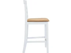 vidaXL Stehtisch und 4 Barhocker Holz Weiß