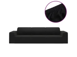 New vidaXL Stretch Sofahusse 4-Sitzer Schwarz Polyester-Jersey