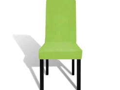 vidaXL Stretch-Stuhlhussen Gerade 4 Stk. Grün