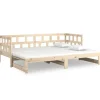 vidaXL Tagesbett Ausziehbar Massivholz Kiefer 2x(90x200) cm1279738